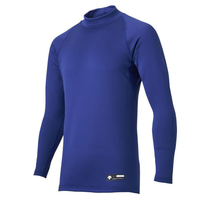 迪桑特加絨長袖上衣保暖打底衫速干運(yùn)動(dòng)衛(wèi)衣男士棒球服STD658B 日版 ROY [寶藍(lán)色] 2XL (日碼XO)