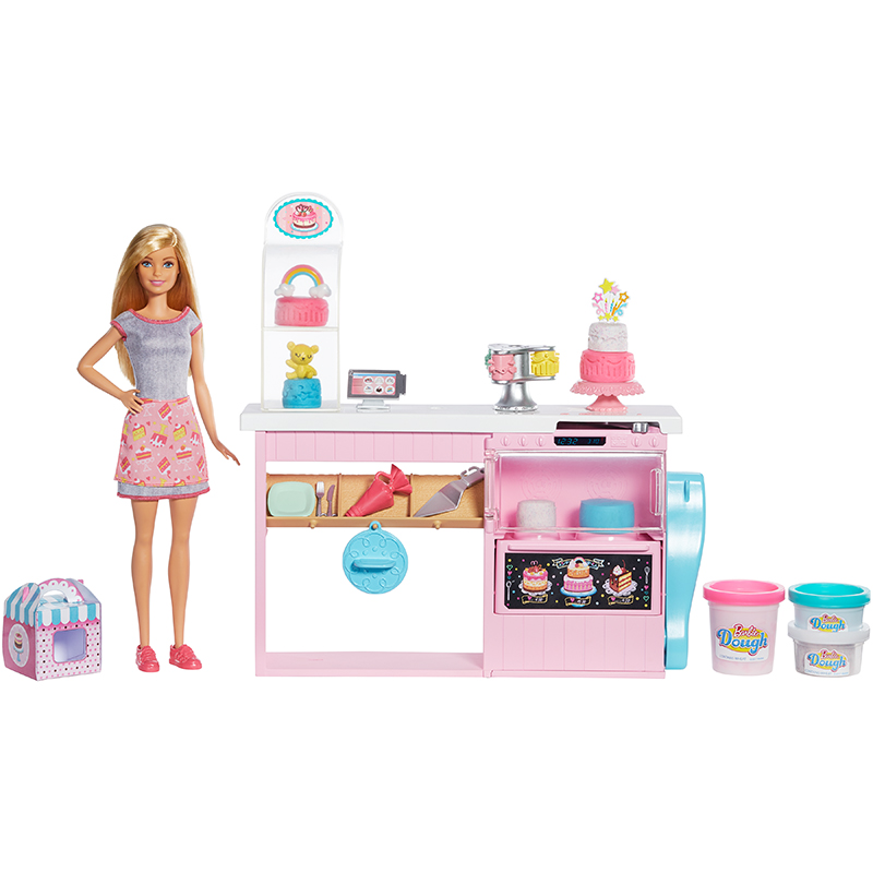 芭比（Barbie）女孩过家家玩具 提升动手能力 芭比娃娃之甜品烘焙厨房 GFP59新年礼物 儿童