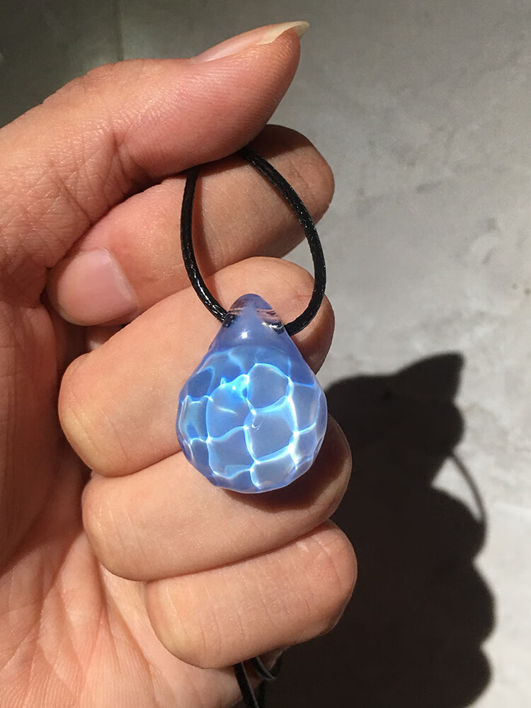 仙来阁【手工坊】海妖之泪创意小众宝石项链吊坠玻璃艺术品纯手工礼物