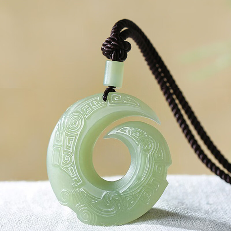 藝鉑緣天然和田玉吊墜男女時(shí)來運(yùn)轉(zhuǎn)玉墜青白玉石乾坤玉佩平安扣掛件項(xiàng)鏈 和田玉時(shí)來運(yùn)轉(zhuǎn)-青白玉款