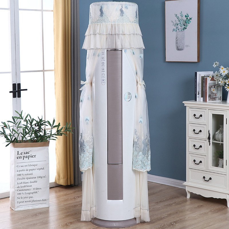 圆柱柜机罩立式空调防尘罩圆形柜式空调罩 孔雀蓝 格力i尊i尚i畅i幕