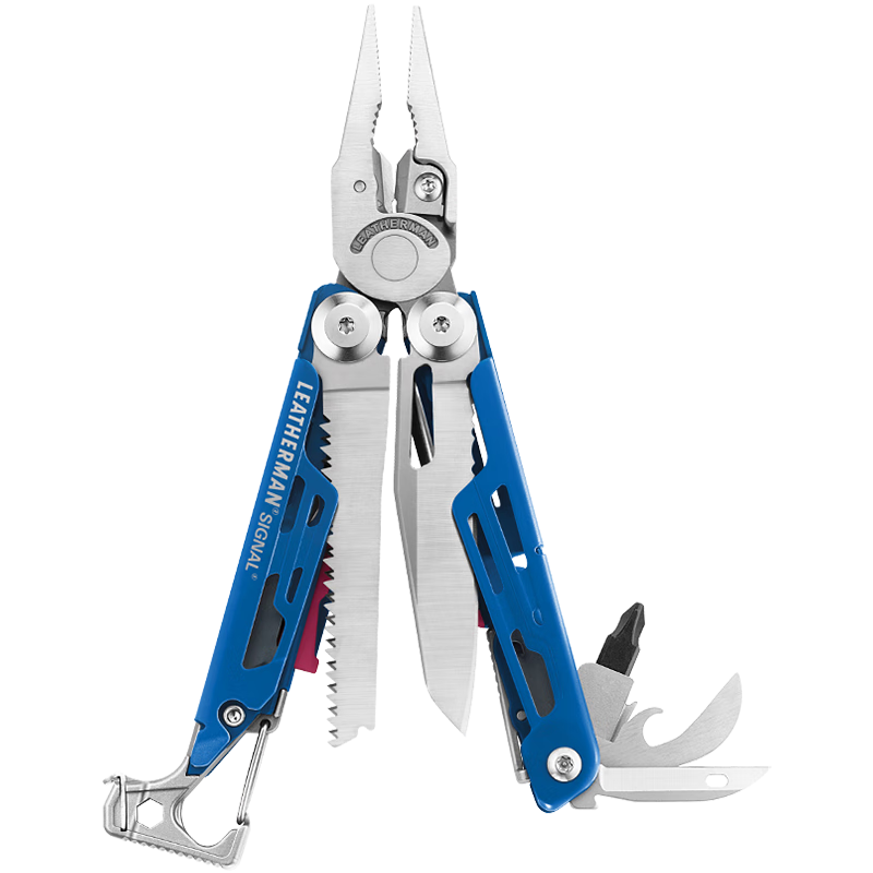 LEATHERMAN萊澤曼工具鉗 SIGNAL 烽火藍色 多功能鉗子戶(hù)外居家 求生取火露營(yíng)