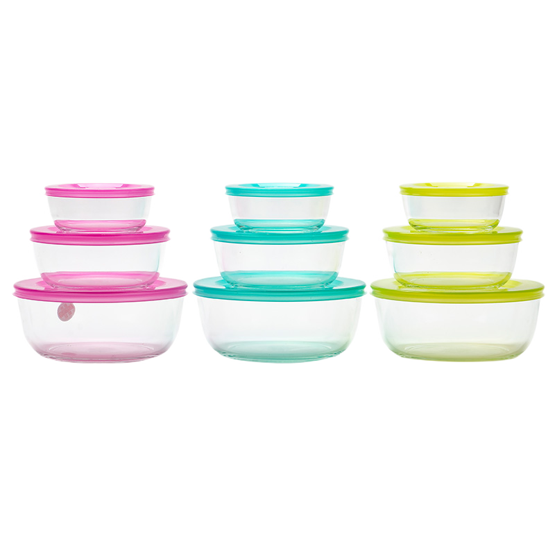 日本怡万家（iwaki）耐热玻璃保鲜碗微波炉保鲜盒玻璃碗厨房用品 9件套
