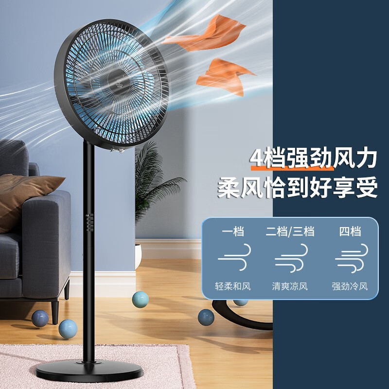 钻石牌(DIAMOND)风扇落地扇电风扇家用落地风扇办公轻音节省办公室立式风扇客厅大风力定时遥控机械摇头电扇 FS-35B【八叶/机械】