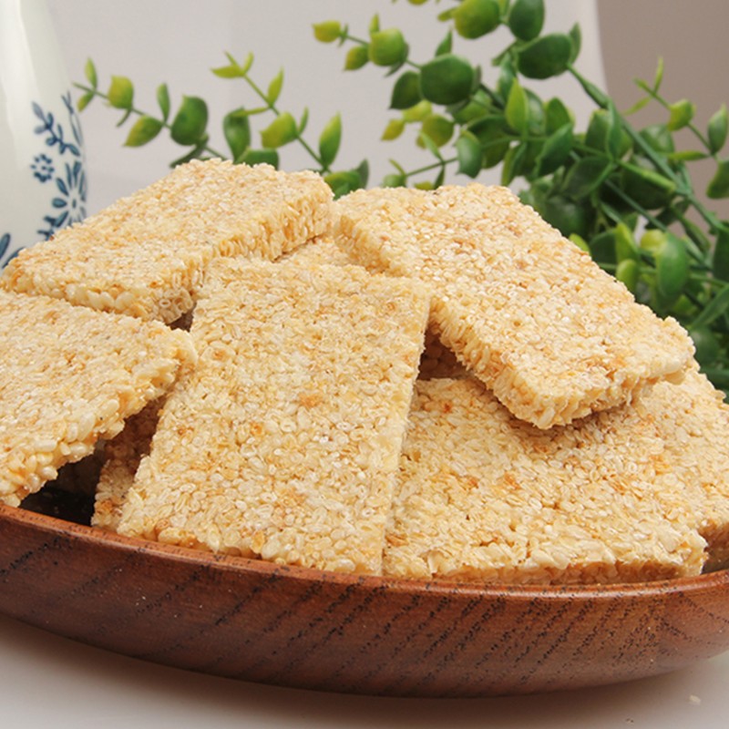 白芝麻片芝麻酥250克x4袋白芝麻片传统手工酥簿饼孕妇零食无焦糖糕点