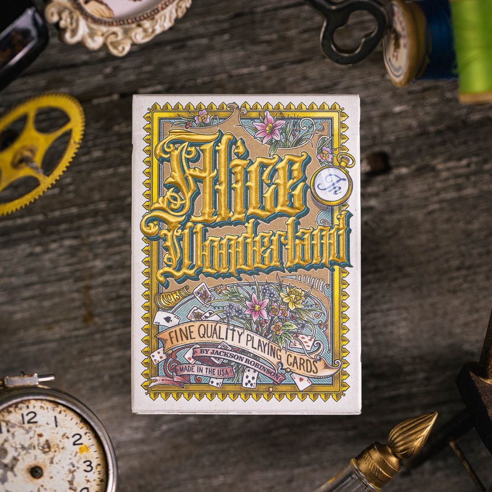 汇奇花切收藏高颜值扑克牌 爱丽丝梦游仙境 alice in wonderland