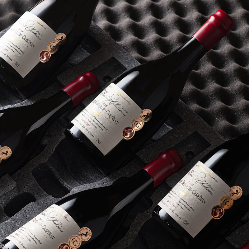 赫图令【国际金奖/2箱】法国进口红酒整箱 AOP级干红葡萄酒礼盒装送礼 【科比埃产区15度】2箱共12瓶