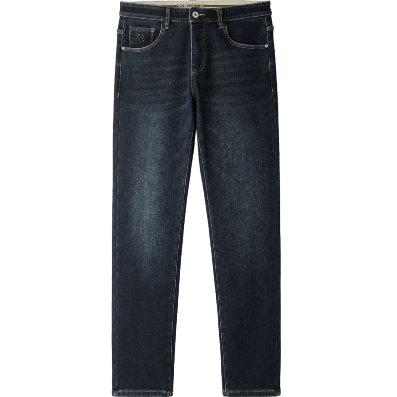 海澜之家（HLA）加绒加厚牛仔裤男24冬季新亦心即为系列裤男 蓝灰牛过渡色（深）8N 32 175/82A 推荐127~134斤