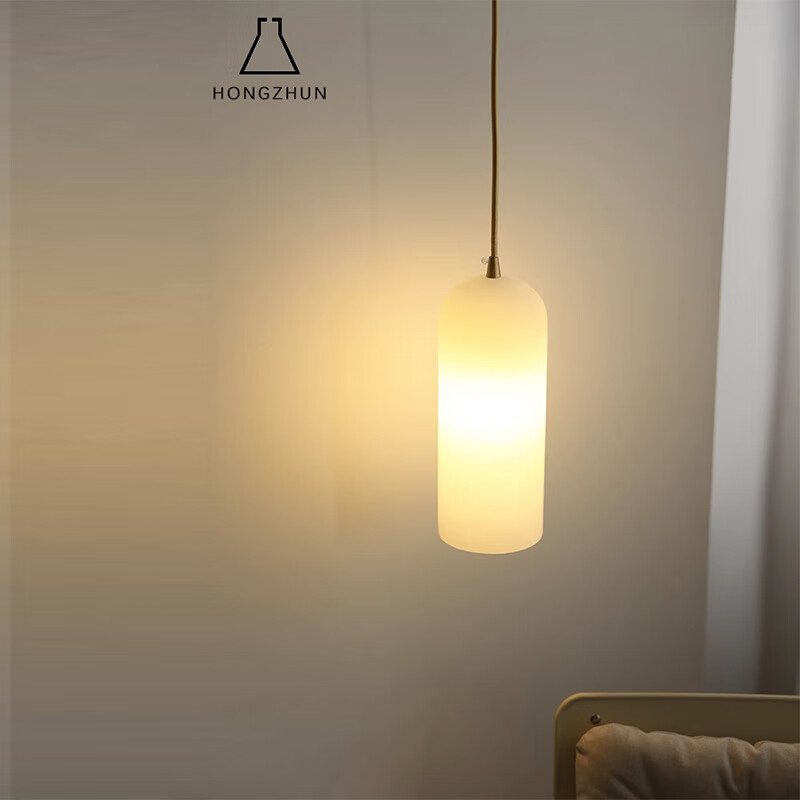 鸿准云石小吊灯北欧卧室床头吧台中岛台橱窗西班牙天然云石灯 hd-0008