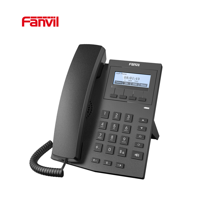 Fanvil方位X1P网络电话机 SIP电话机 VIOP话机 IP话机座机商务办公 IPPBX电话机 POE供电无电源 X1P 2条线路