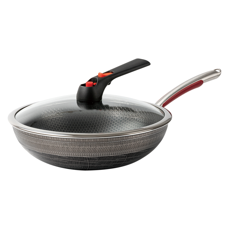 康尼菲316l双面抗菌炒锅不锈钢家用炒锅