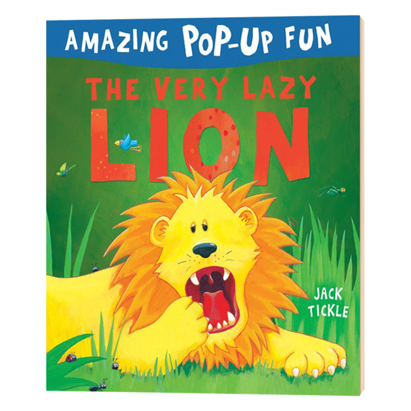 英文原版 懒惰的狮子 the very lazy lion 精装立体书 幼儿英语启蒙