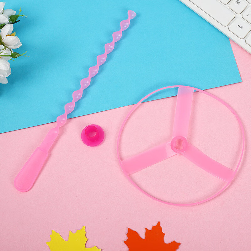 手推飞碟 飞天仙子 儿童 塑料竹蜻蜓 1个装 随机发