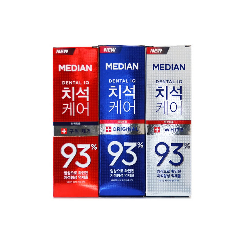 爱茉莉韩国爱茉莉 麦迪安93牙膏清新口气提亮去牙垢烟渍男女 3只蓝色