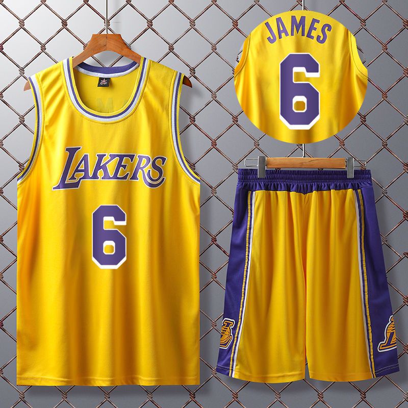 球进啦篮球服套装儿童背心男女运动定制球衣印号幼儿园订制 湖r黄色6