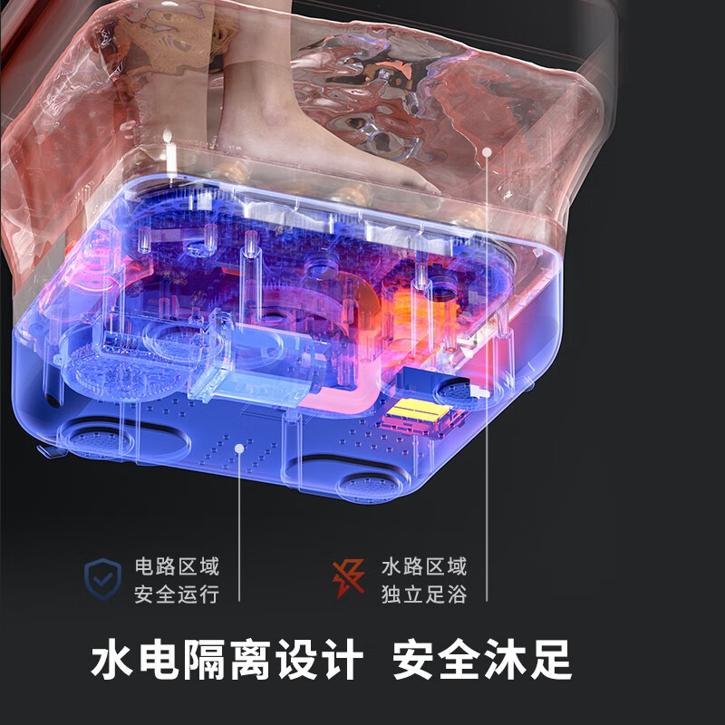 志高（CHIGO） 泡脚桶可折叠全自动按摩智能足浴盆恒温电动加热洗脚盆足疗按摩器送父母礼品 【豪华高配版】折叠+全自动按摩+防水触控+漏保开关