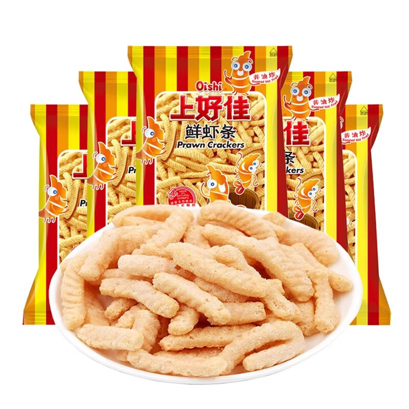 上好佳 零食大礼包 多口味虾条薯片 办公室追剧休闲零食 【鲜虾条】
