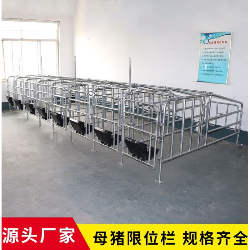 梦泡带粪板母猪限位栏落地式简易产床栏加厚热镀锌母猪定位栏 2.