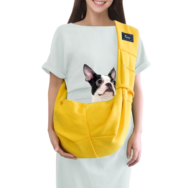 拓扑 猫包外出便携宠物外出包斜挎包猫包大容量猫咪背包外带包狗包外 姜黄色 新款