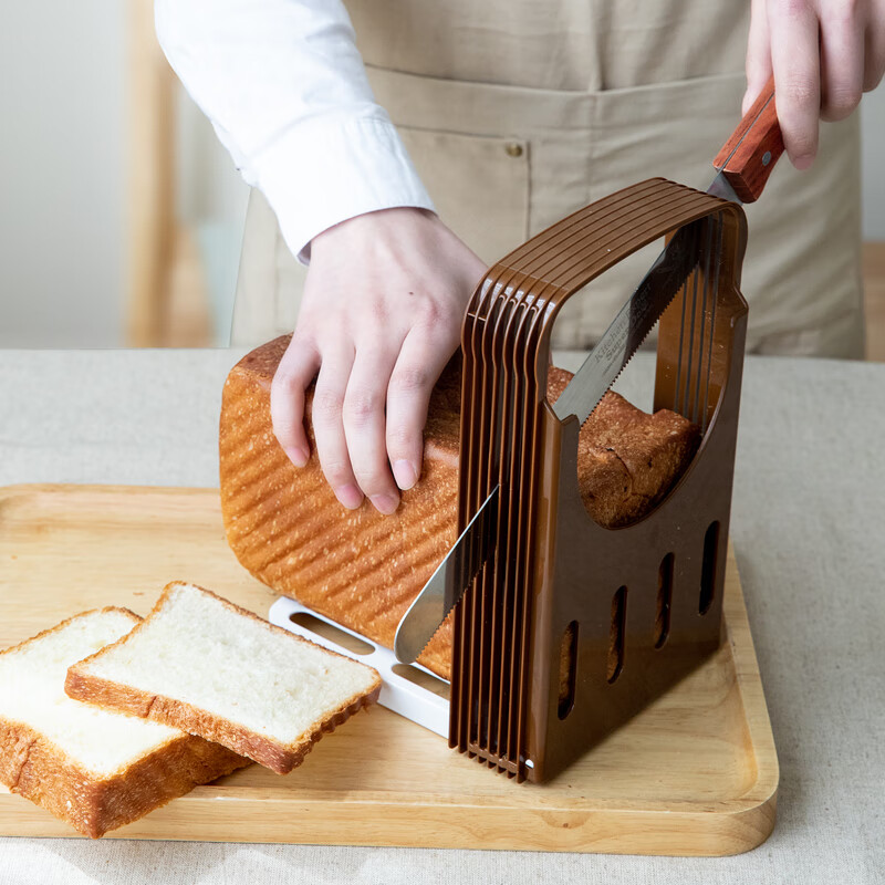 左铝面包切片器 吐司切片器 切割架切面包机DIY烘焙用品 面包切片 面包切片器+刀