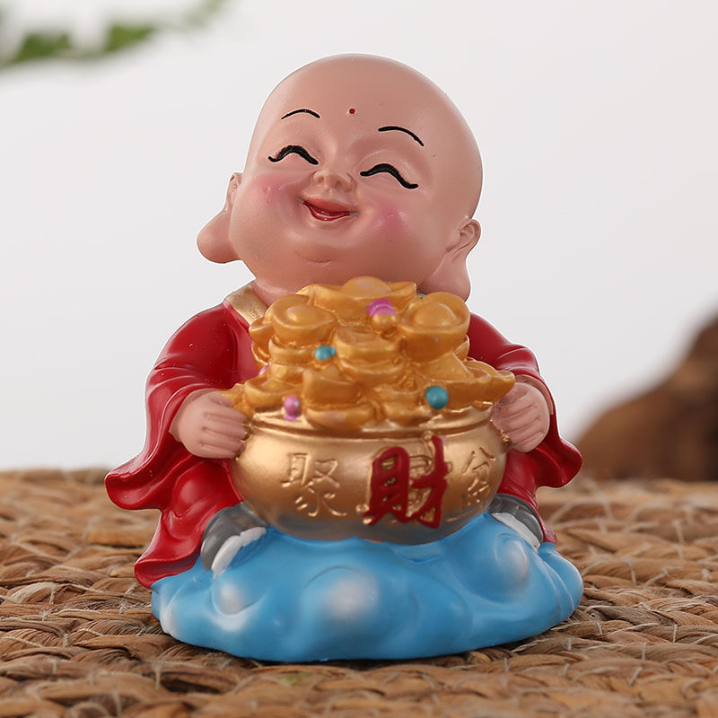 花乐集【好物】泥人大阿福     摆件民间工艺品泥塑惠山泥人中 财