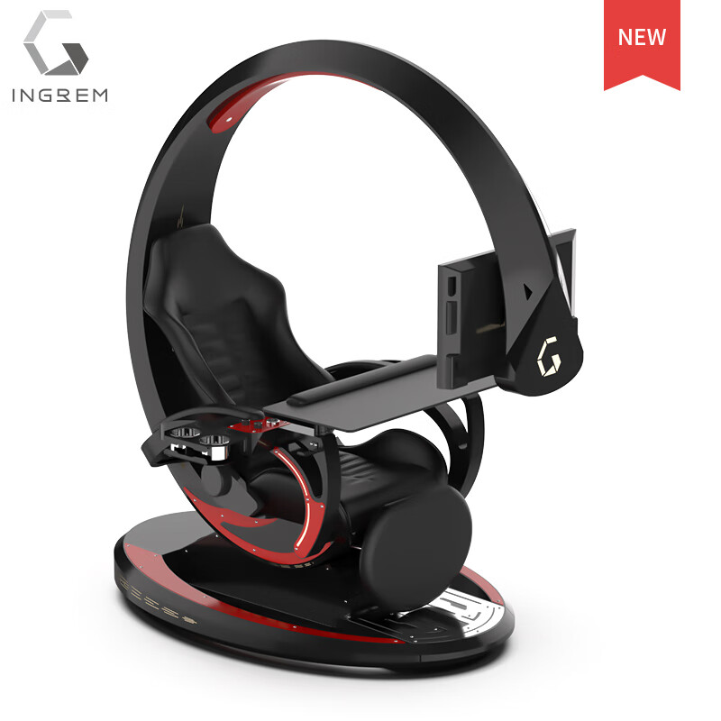 澳颜莱电竞舱游戏座舱玛玛卡龙电脑座舱一体化桌椅零重力太空游戏仓电玛卡龙-魅影黑红