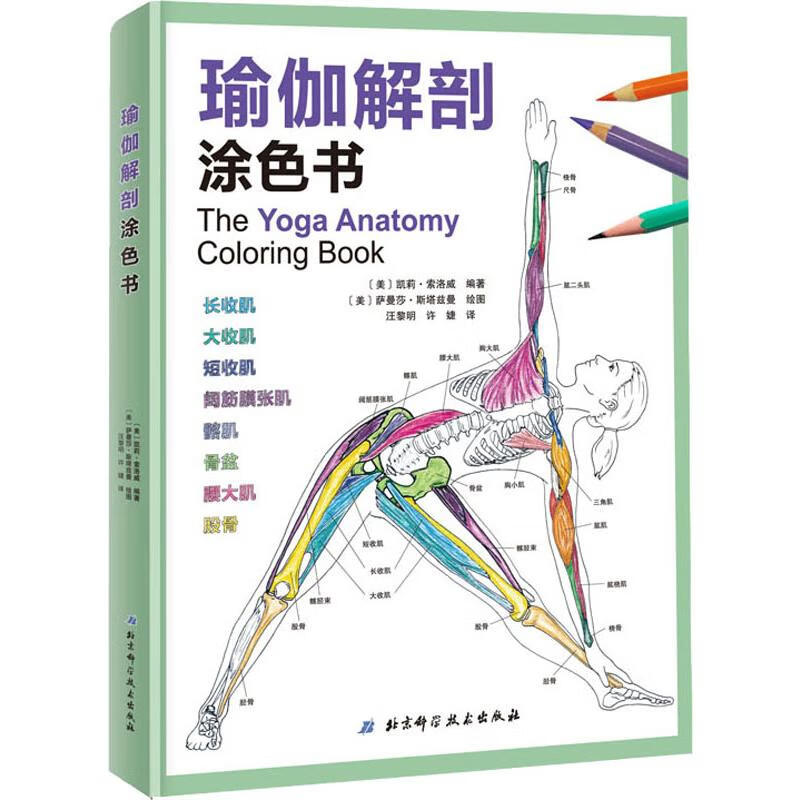 瑜伽解剖涂色书 (美)凯莉·索洛威(Kelly Solloway) (美)萨曼莎·斯塔兹曼(Samantha Stutzman) 绘 书籍