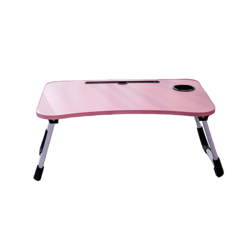 LazyDiary 床上书桌宿舍神器懒人书桌学生寝室折叠小桌子床上电脑写字桌寝室小桌板简易学习桌 女神粉+w型防滑腿+杯托+卡槽