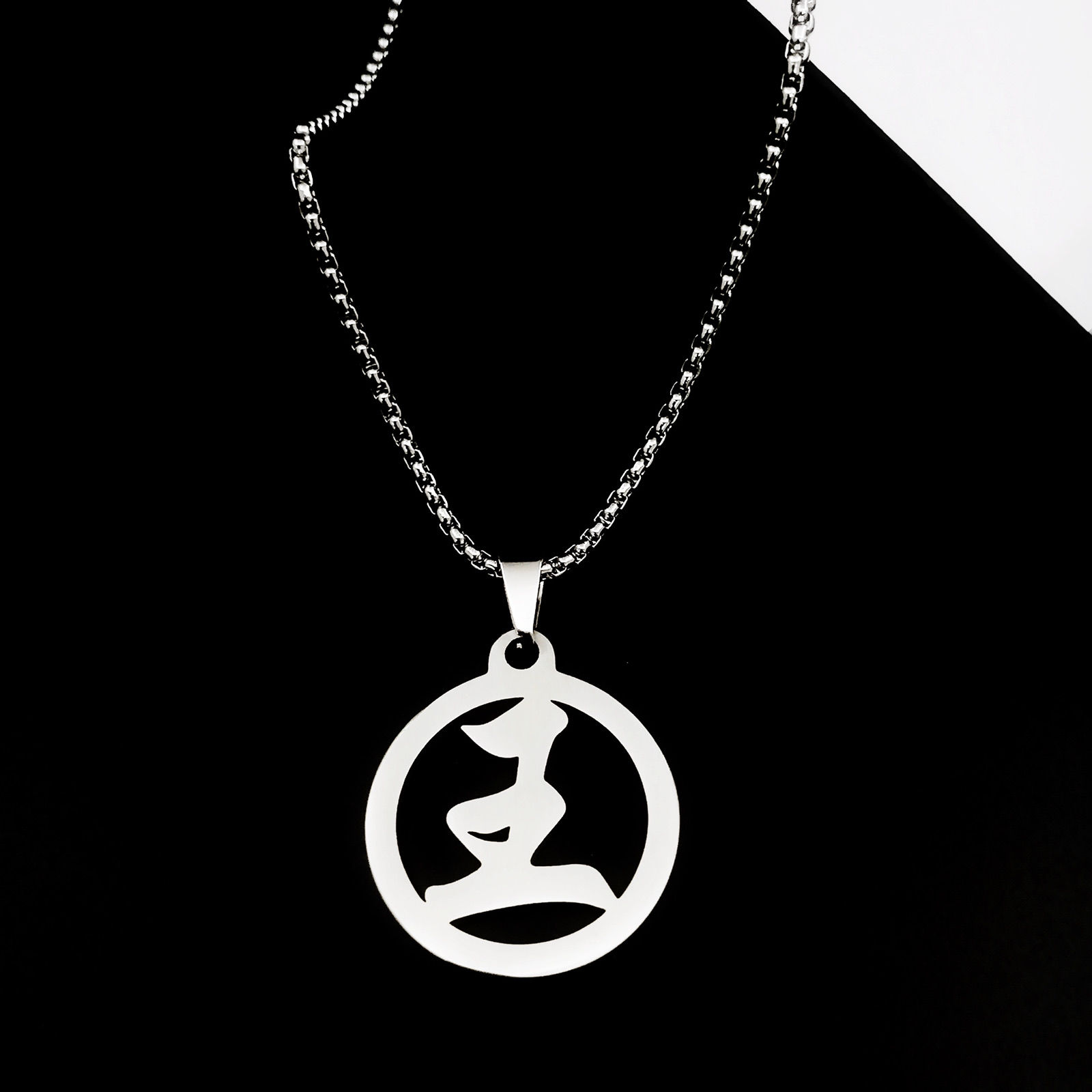 名字 百家姓 姓氏304不锈钢男女潮情侣项链sn8103 自用款无礼盒 王