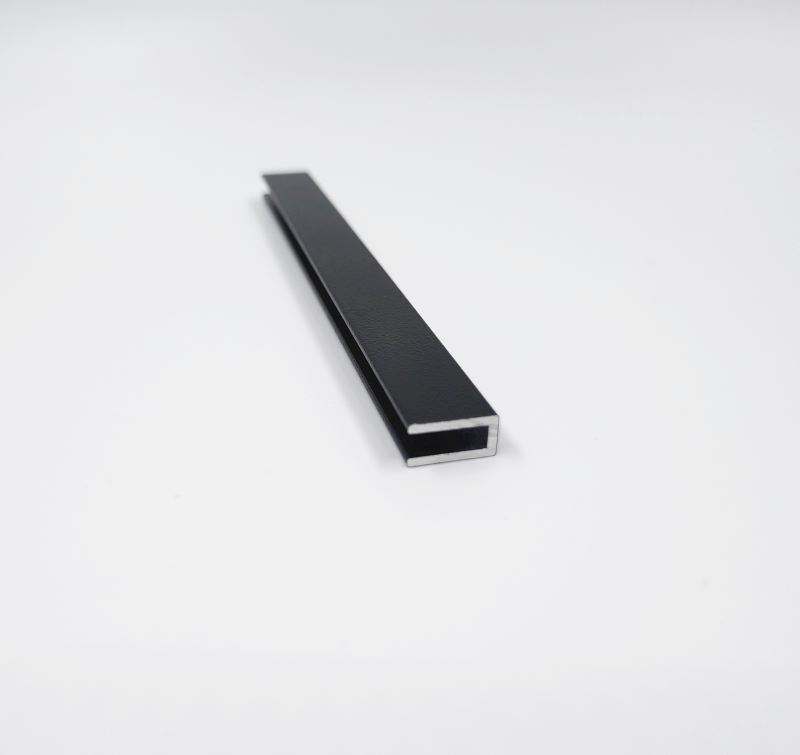 惠利得铝合金u型槽哑光黑10*5内径3mm铝槽u形卡槽u型铝条包边填缝美缝