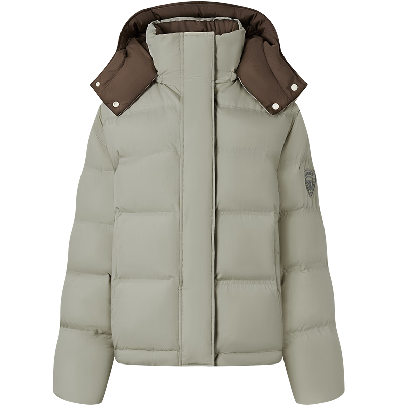 坦博爾羽絨服女短款時(shí)尚潮流可脫卸帽百搭保暖外套550388T 桉樹(shù)綠 160