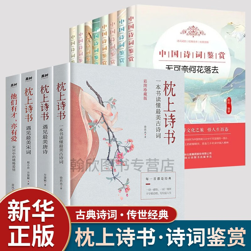 枕上诗书全套正版 飞花令里读诗词 枕边诗书珍藏版 中国诗词大会系列 一本书读懂最美唐诗宋词诗经 诗词格律 古诗词大全鉴赏书籍 全12册：枕上书诗+诗词鉴赏