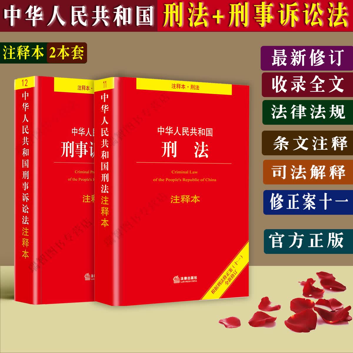 正版中华人民共和国刑法刑事诉讼法注释本+刑法注释本修正案十一11含法律法规条文注释司法解释