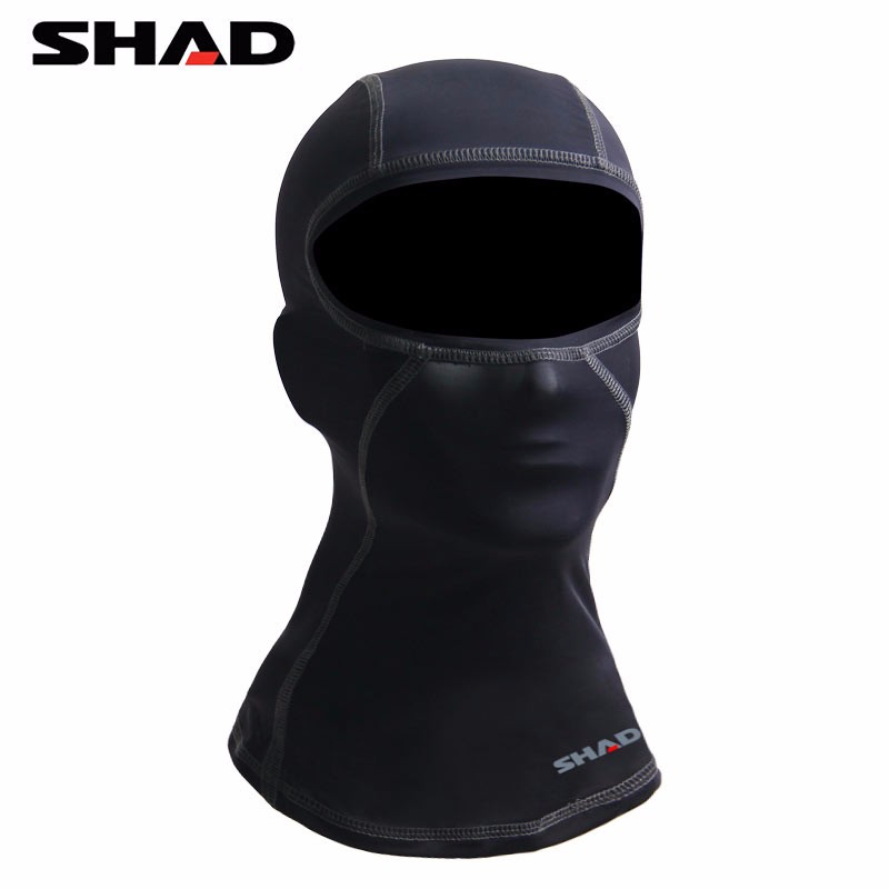 SHAD夏德摩托车头套夏季冰丝透气吸汗速干防晒面罩头盔内胆帽 黑色 一个装（均码）