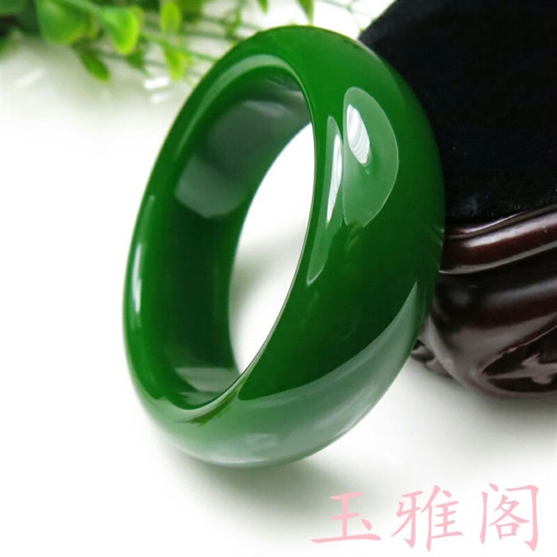 玉手镯翠玉色天然a货 玉镯子送女友老婆玉翡缘新疆和田玉手镯 碧玉