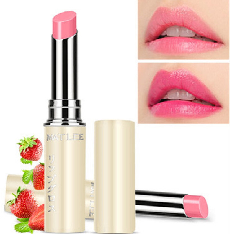蜜梨变色润唇膏打底保湿滋润防水3色 1#小草莓变色口红