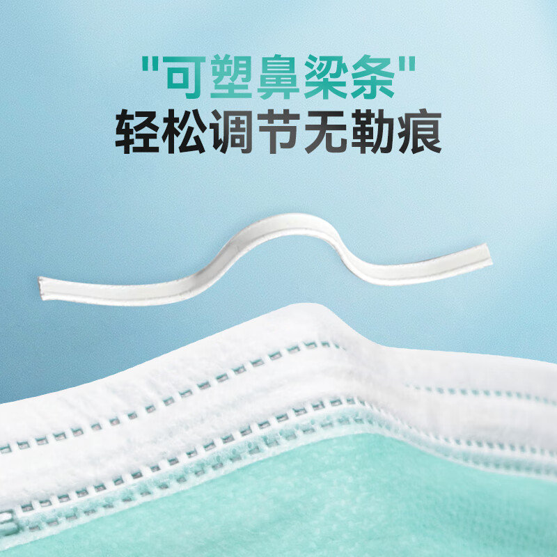 亿信（YIXIN）医用外科一次性医用口罩透气耳挂式成人儿童款可选三层防护灭菌 【绿色】50只医用外科无菌口罩（可供医务人员使用）
