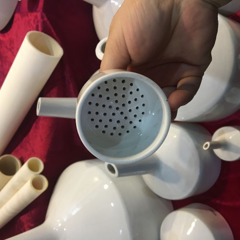 5cm陶瓷布氏漏斗真空抽滤漏斗用于过滤抽滤负压50mm瓷漏斗