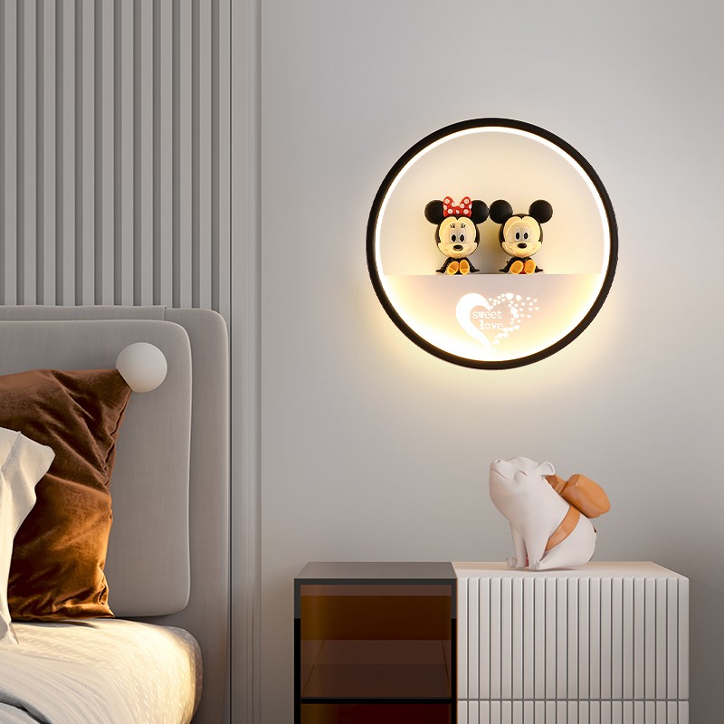 卡梦尔 儿童房壁灯床头现代简约灯具可爱卡通男孩女孩温馨浪漫卧室墙