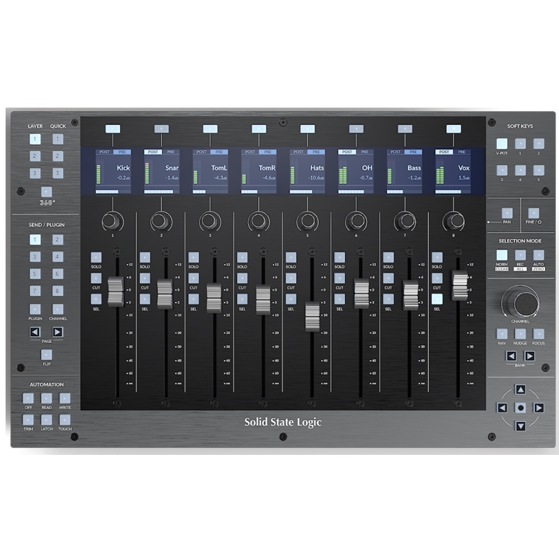 Solid state logic SSL UF8/UC1/SiX数字混音器桌面软件控制台DAW控制器模拟调音台 UF8控制台一个属于什么档次？