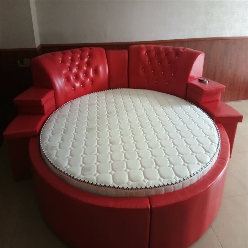 电动床情侣振动床电动床情趣多功能圆 2迷电动圆床靠背不带影音设备