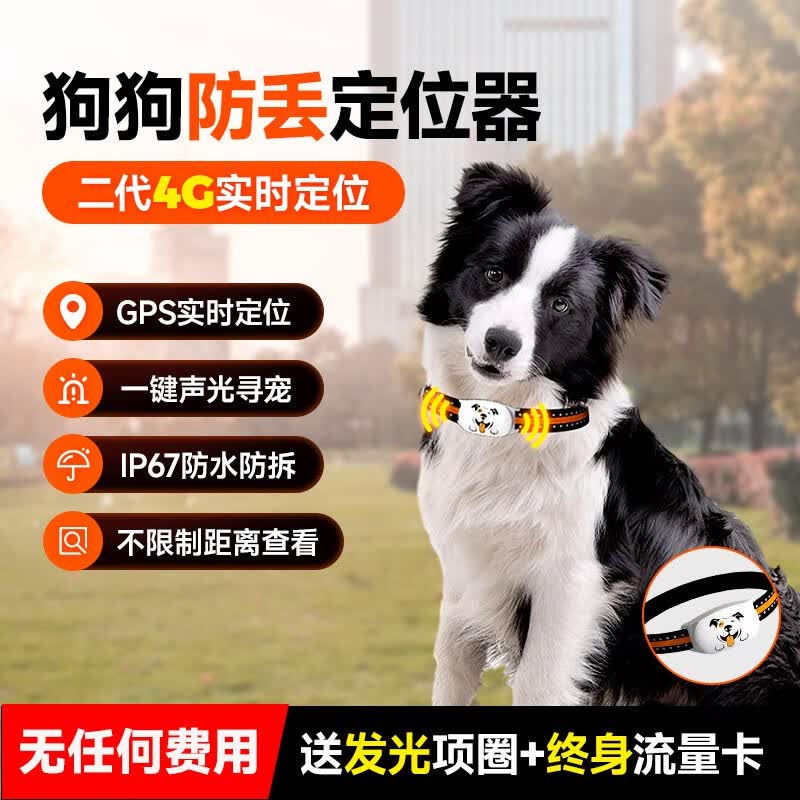 智汇宠物定位GPS追踪器 狗狗猫咪定位器牛羊防丢项圈动物防走丢神器 狗款精准定位+铃声寻找+收到即用 4G智能版防走失北斗双星定位仪怎么看?