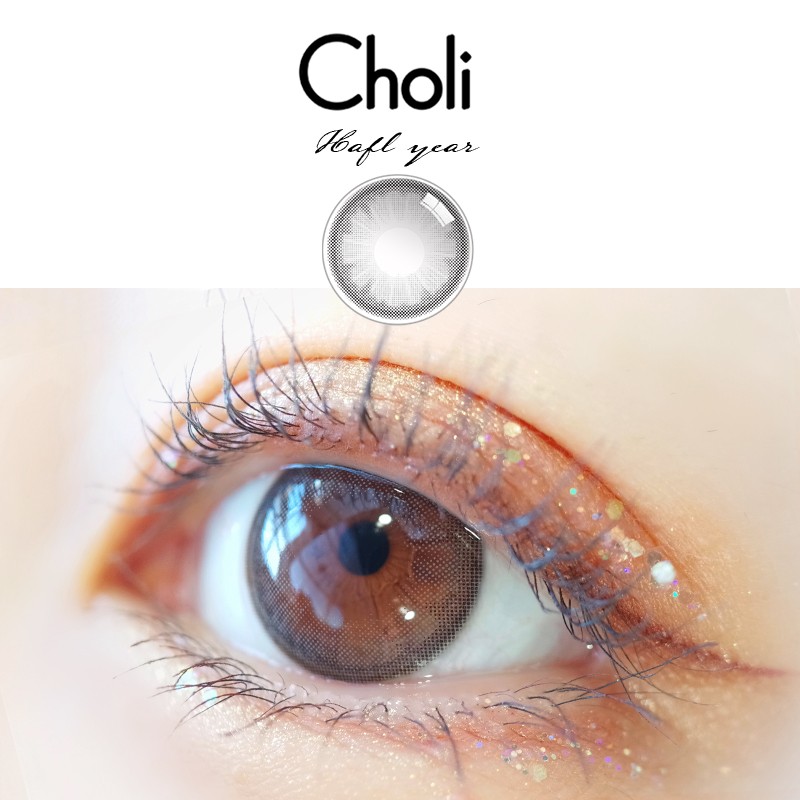 美瞳半年抛choli芝士褐小直径隐形眼镜 真香灰 (灰色)(尺码 m ) 400
