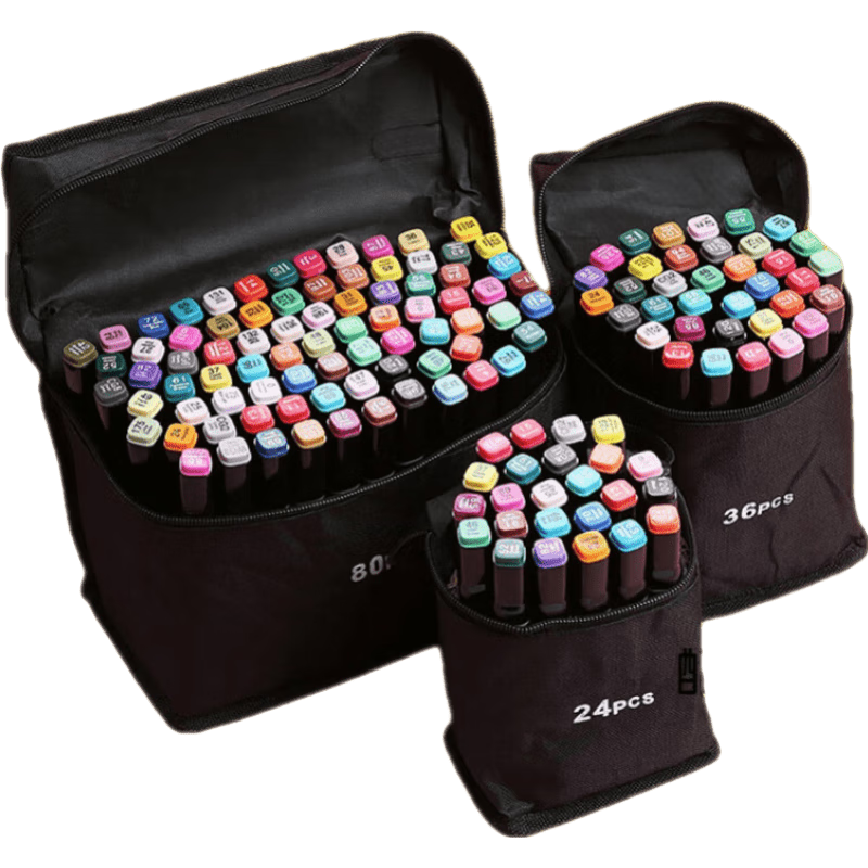 酷奇象双头马克笔套装儿童绘画笔水彩笔 12色塑料盒装10059100227064