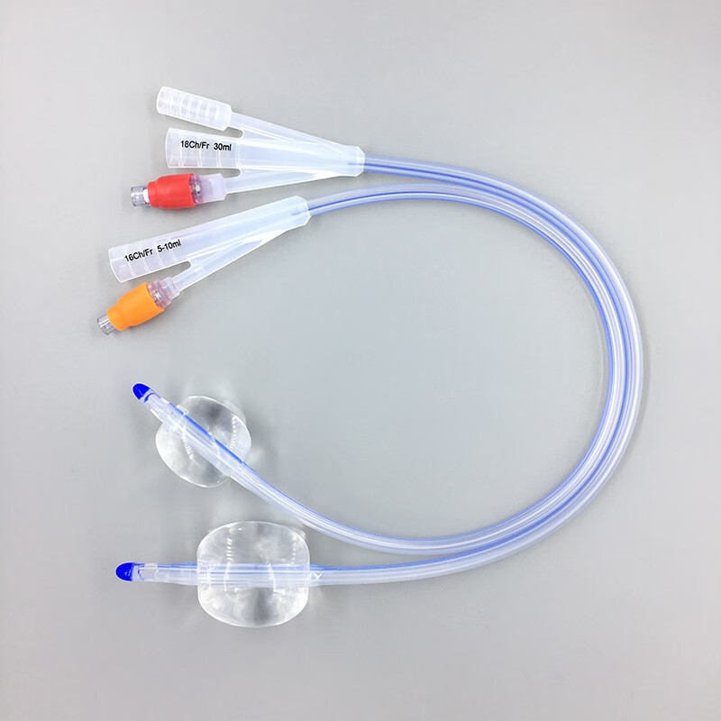 问德堂沃德膀胱造瘘一次性双腔硅胶导尿管三腔膀胱冲洗30天男用女用