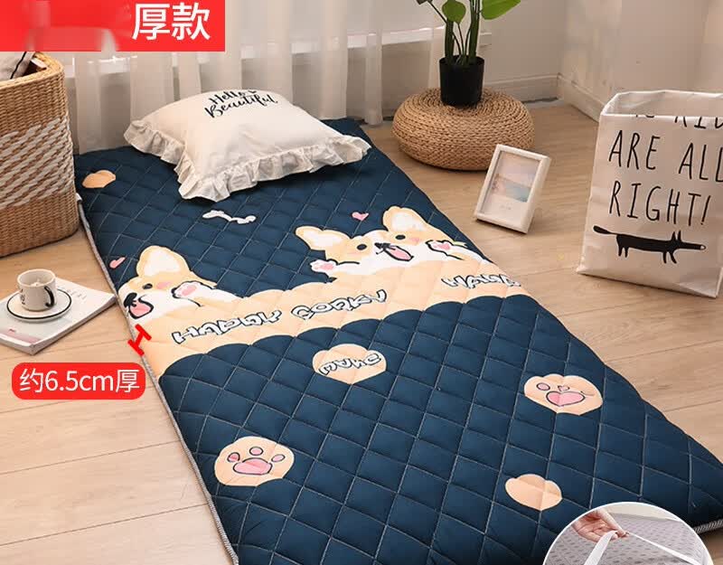 丝麓云地铺加厚睡垫打地铺家用软垫夏季租房专用床垫学生宿舍单人褥 升级特厚款-柯基 80x190cm-学生宿舍久用不塌陷 现高性价比高么？