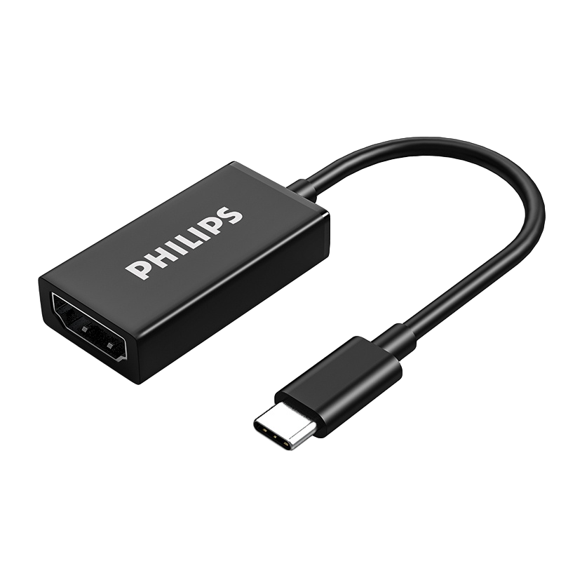 飞利浦 Type-C转HDMI高清转换器华为手机投屏器Mate30苹果电脑MacBook笔记本USB-C扩展坞拓展坞转接头 1603F