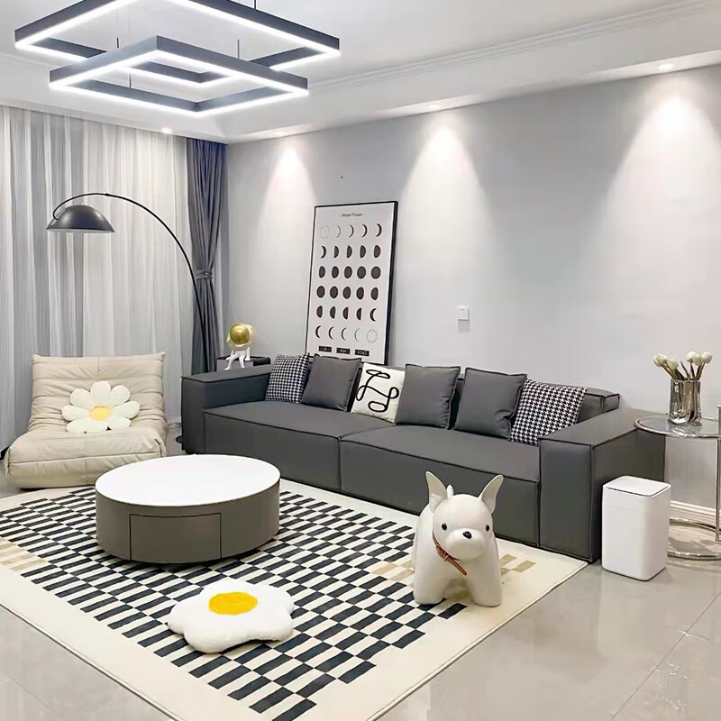 豆腐块沙发 北欧风格沙发 意式极简网红方块沙发现代简约北欧科技布三