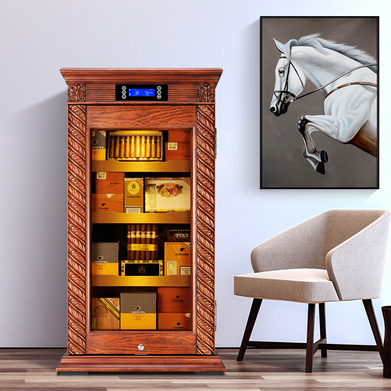 进口西班牙雪松实雪茄柜恒温恒湿雪茄柜家用办公会所展示雪茄柜传承系