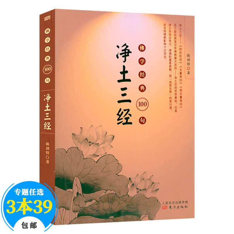 【包邮】佛教文化净土宗阿弥陀经书籍 净土三经-佛学经典100句 定价38